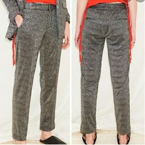 Assembly brand silver lurex pintuck pant s…